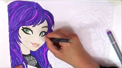 Disney Descendants Mal & Evie Speed-Color! Descendants Movie Game App Coloring Draw #GenieinaBottle