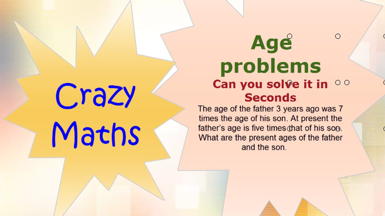 Short cut to solve the age problems for SSC-CGL, Bank PO, UPSC, CMAT, GMAT CAT and MAT Entrance Exam