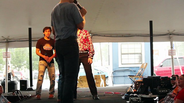 Jay Dupuis, Ben Thompson, Taylor Rodriguez Cote Deonath sing 'Kissing Cousins' Elvis Week 2016