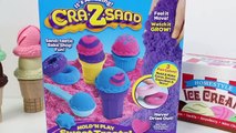 CRA Z SAND Sweet Treats Mold N Play Ice Cream Playset Helados Arena Mágica Play Food Toy Videos