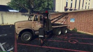 Pulling Favors GTA V: Tonya makes me to drive tow truck. We took an abandoned car. Part 2