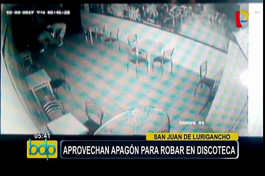 SJL: delincuentes aprovechan apagón para robar en discoteca