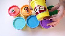 Play-Doh Cans with Toys - Play Doh Rainbow Surprise Eggs Huevos Sorpresa