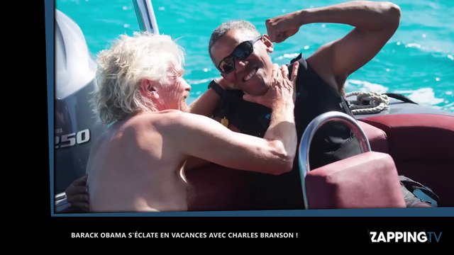 Quand Barack Obama s'essaie au kitesurf avec Richard Branson (Vidéo)