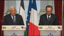 Abás denuncia en París la colonización de las tierras palestinas