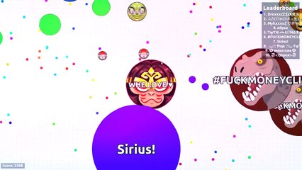 We Love Sirius!  DESTROYING TEAMS IN AGAR.IO!