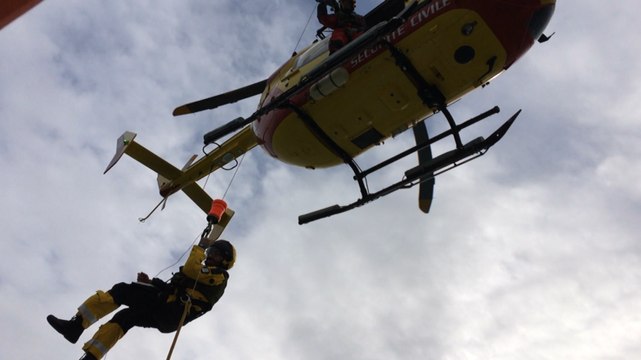 La SNSM et Dragon 29 s'entraînent à l'hélitreuillage