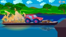 Carros Para Niños. Un Camion Monstruo, Coche de carreras. Caricaturas de carros. Tiki Taki Camiones