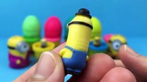 Play Doh Ice Cream Surprise Eggs With Despicable Me Minions Mini Figurines & Hello Kitty Toys Inside