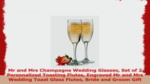 Mr and Mrs Champagne Wedding Glasses Set of 2 Personalized Toasting Flutes Engraved Mr and b8fa5bbc