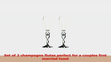 Hortense B Hewitt Wedding Accessories Love Knot Champagne Toasting Flutes Set of 2 46f66e53