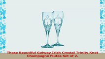 Galway Irish Crystal Trinity Knot Flutes Gift Set 7564e3ac