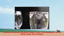 Disney Etched Mickey Head Icon Champagne wine Flute One Per Order 650f3005