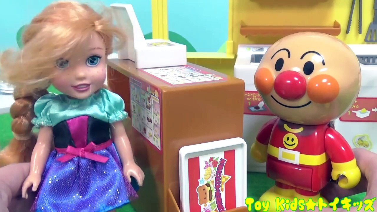アンパンマン アニメおもちゃ ドライブスルーでハンバーガーを買いに行こう❤ハンバーガー屋さん ごっこ遊び お店やさん  Toy Kids トイキッズ animation anpanman-nT7m3UAg6W4