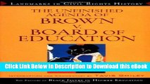 [Read Book] The Unfinished Agenda of Brown v. Board of Education (Landmarks in Civil Rights