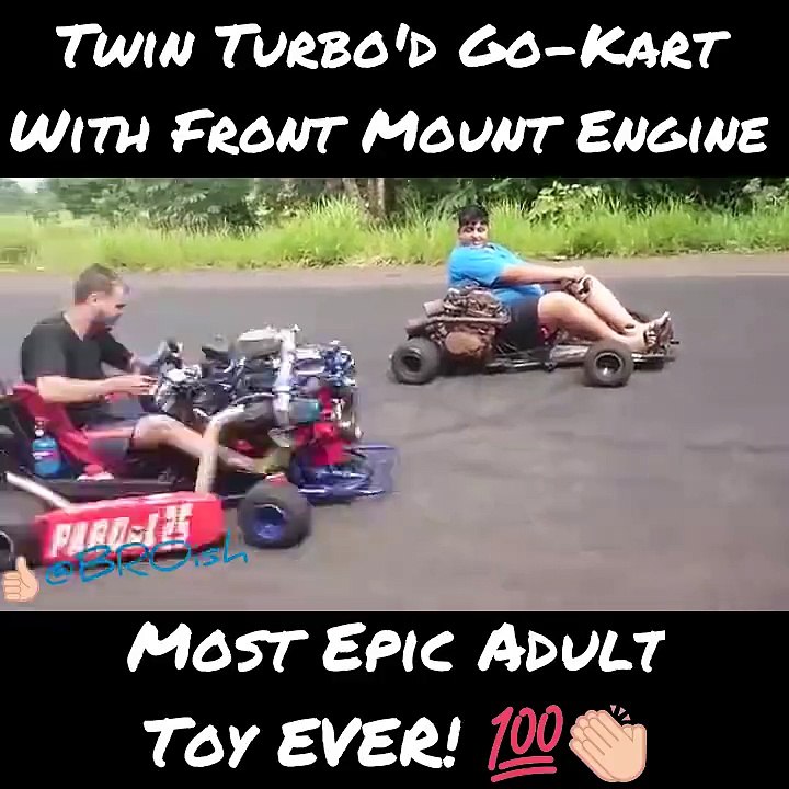 Front mounted engine go kart man