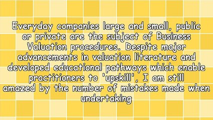 Common Mistakes in Business Valuations