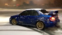 Subaru Impreza WRX STi snow fun