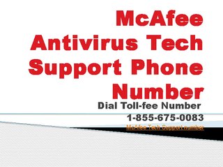 McAfee Antivirus Tech Supprot Number for Instant Help