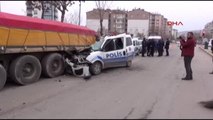 Aksaray - Polis Aracı, Tır'a Çarptı: 1 Yaralı