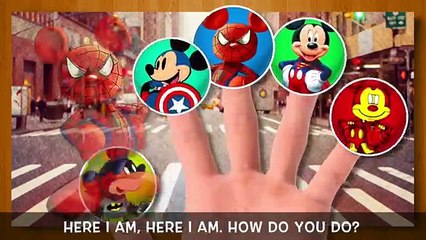 Batman Mickey Mouse and Friends Drawing Daddy Finger Family Song!