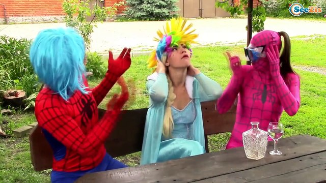 Spiderman and Frozen Elsa & Babies! Princess Elsa, Hulk, Pink Spidergirl, Batman & Joker