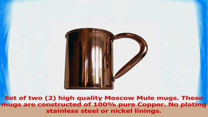 BarWerks Moscow Mule 100 Copper Mugs 16oz Set of 2 No Plating Stainless Steel or Nickel 72d3a235