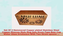 Set Of 2 Hammered Copper plated Stainless Steel Copper Moscow Mule Mug Sets DrumType Beer ab5402ad