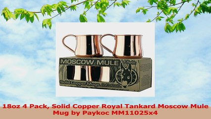 18oz 4 Pack Solid Copper Royal Tankard Moscow Mule Mug by Paykoc MM11025x4 a53d4d99