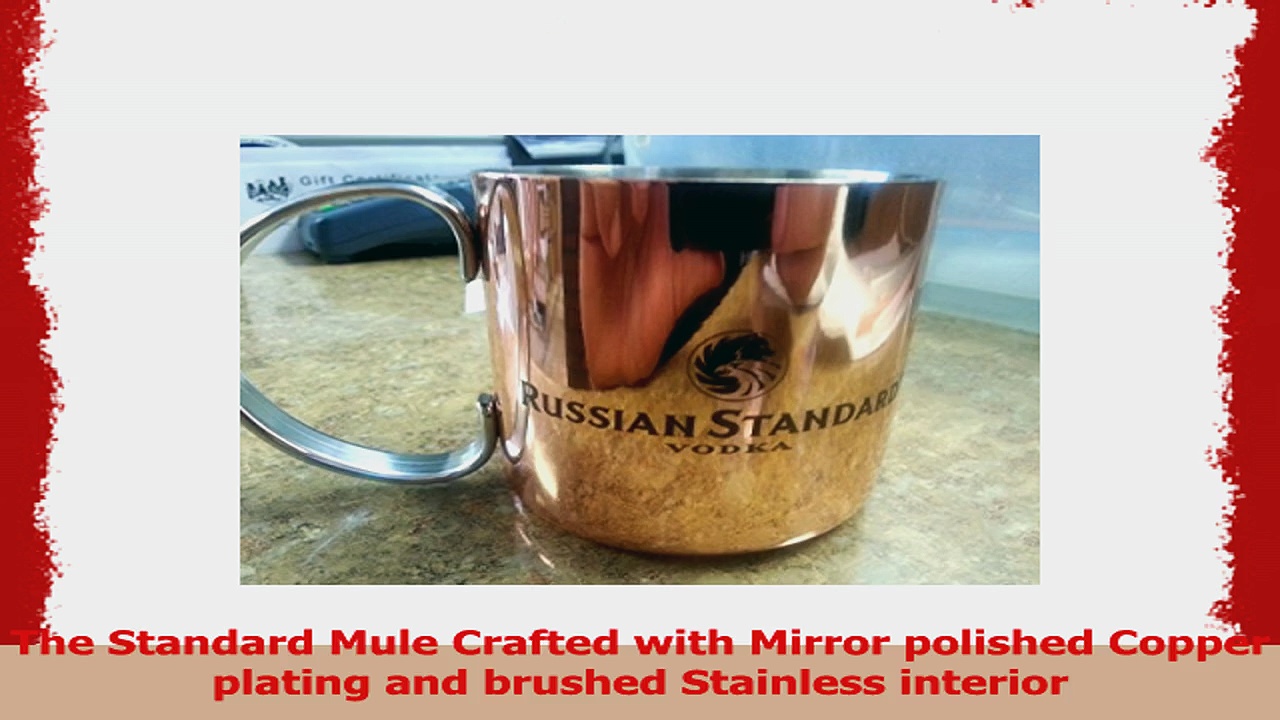 Set of 2 Russian Standard Vodka Copper Moscow Mule Mugs Cups 6de30c1c
