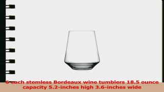 Schott Zwiesel Tritan Crystal Glass Pure Barware Collection Stemless Bordeaux Red Wine e5571fe9