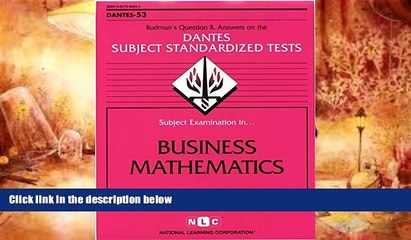 Download [PDF]  DSST Business Mathematics (Passbooks) (DANTES SUBJECT STANDARDIZED TESTS (DANTES))