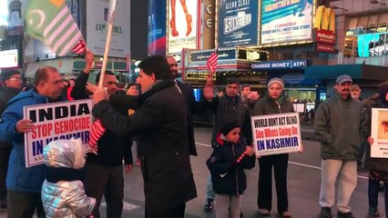 Kashmir Solidarity Day Protest in Time Square USA
