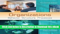 [Read Book] Organizations: Behavior, Structure, Processes Mobi