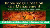 DOWNLOAD Knowledge Creation and Management: New Challenges for Managers Kindle