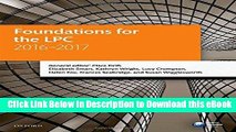 [Read Book] Foundations for the LPC 2016-2017 (Blackstone Legal Practice Course Guide) Kindle