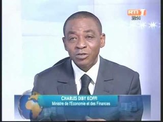 Le Ministre de l'économie et des finances Diby Koffi était l'invité du journal télévisé