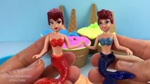 Clay Slime Ice Cream Surprise Cups with Toys Mermaids