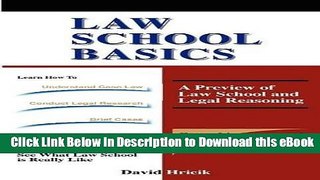 [Read Book] Law School Basics: A Preview of Law School and Legal Reasoning Mobi