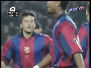 22.02.2001 - 2000-2001 UEFA Cup 4rd Round 2nd Leg Barcelona 5-0 AEK
