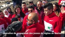 Opération de propagande des jeunes du régime de Bachar el-Assad à Alep