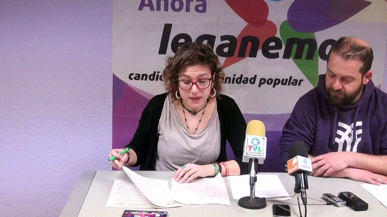 Rueda de prensa de Leganemos del 8 de febrero de 2017