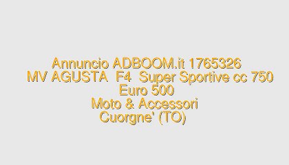 MV AGUSTA  F4  Super Sportive cc 750