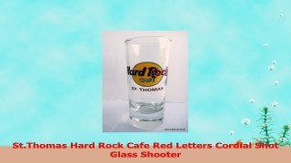 StThomas Hard Rock Cafe Red Letters Cordial Shot Glass Shooter f96091ce