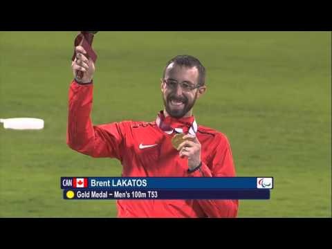 Men's 100m T53 | Victory Ceremony | 2015 IPC Athletics World Championships Doha
