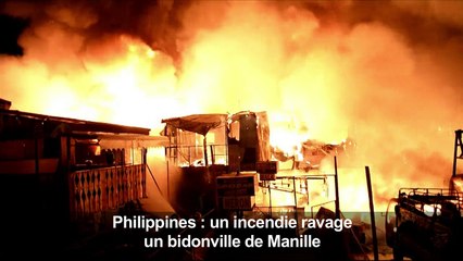 Philippines: un incendie ravage un bidonville de Manille