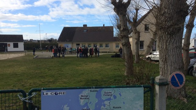 Arrivée des migrants de Saint-Germain-sur-Ay à Agon-Coutainville