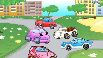 Download Video: ✔ Coches Para Niños! Grúa, Coche de policía, Ambulancia. Caricaturas de carros. Tiki Taki Camiones