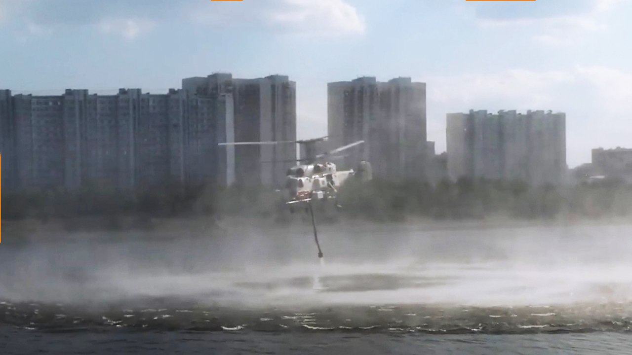 Kamov Ka-32A Helicopter Loading Water
