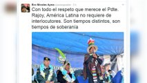Evo Morales dice a Rajoy que América Latina no requiere de interlocutores